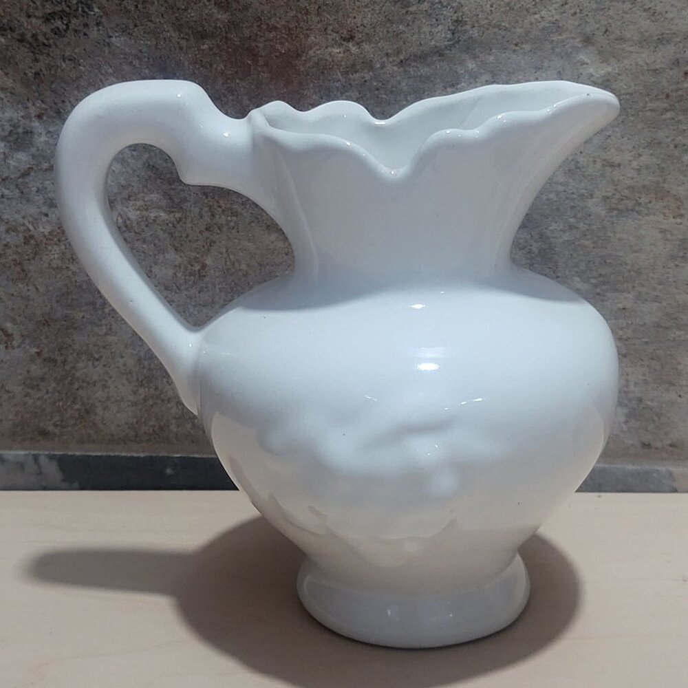 Vintage Ceramic Mini Pitcher Creamer White